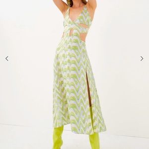 for love and lemons — yori midi dress multi colored — NWT, size Small